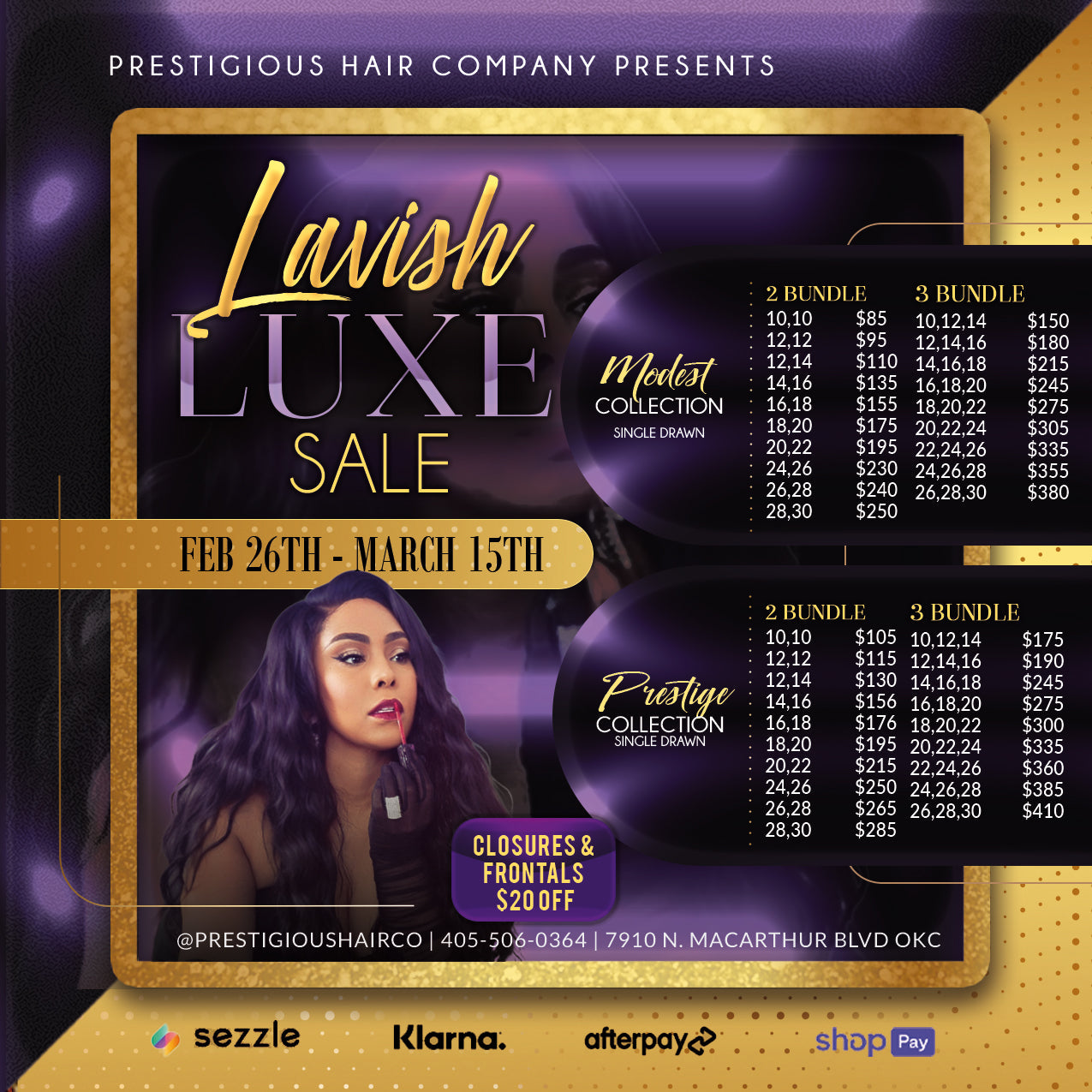 LAVISH LUXE SALE!