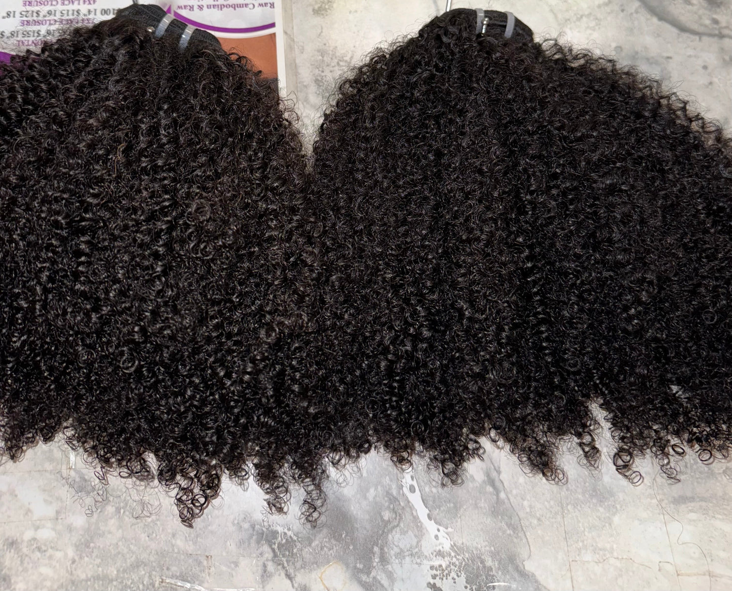 Kinky curly hair extensions mimic 4c hair perfectly.